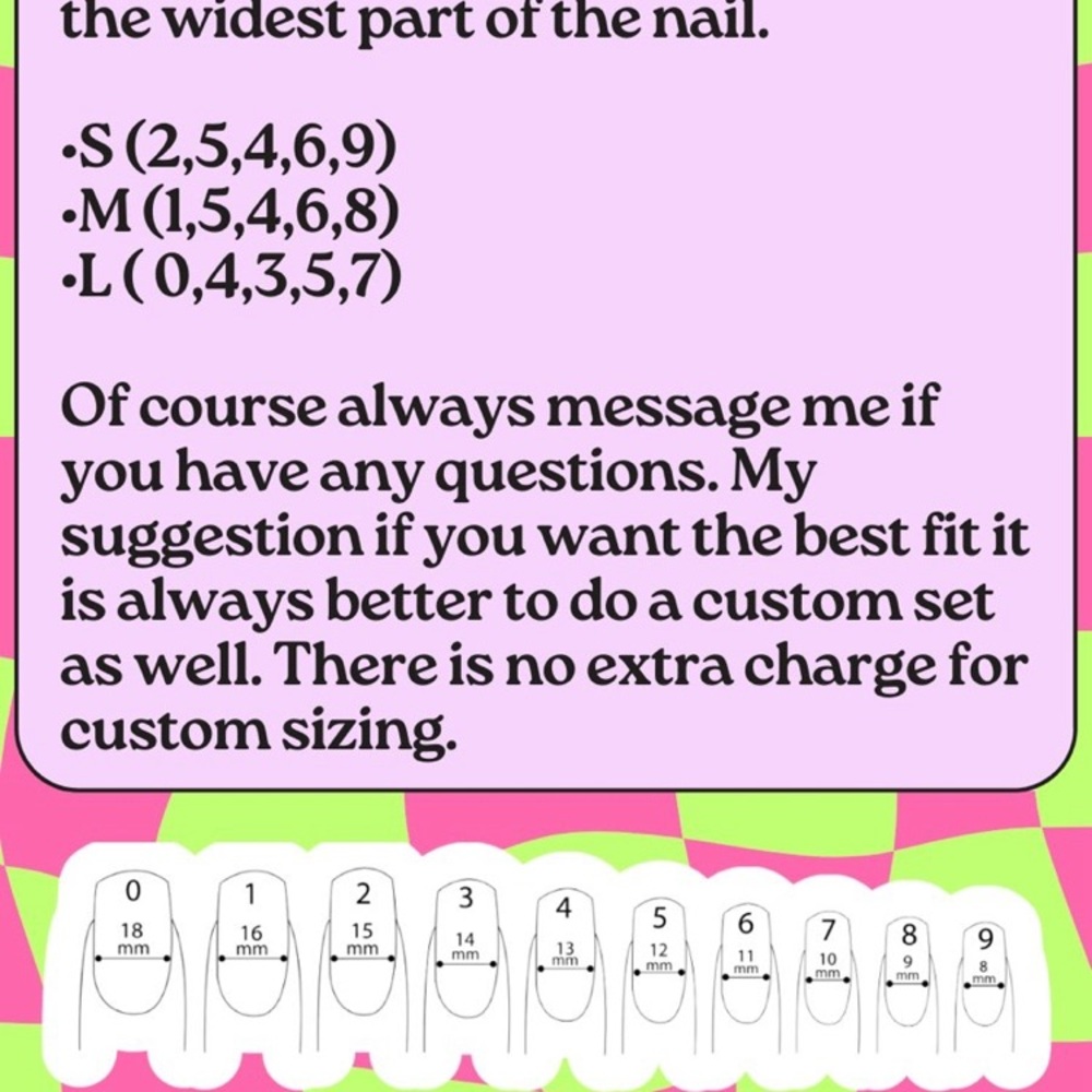 Nail Sizing Guide - Picture 2 of 2